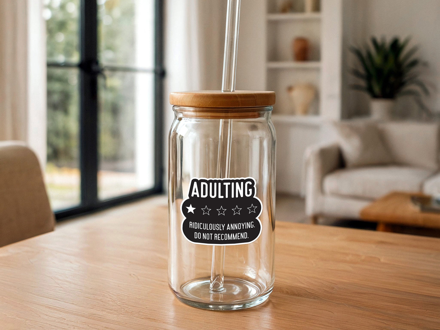 1 Star Adulting Review | Funny Sticker | Waterproof Vinyl