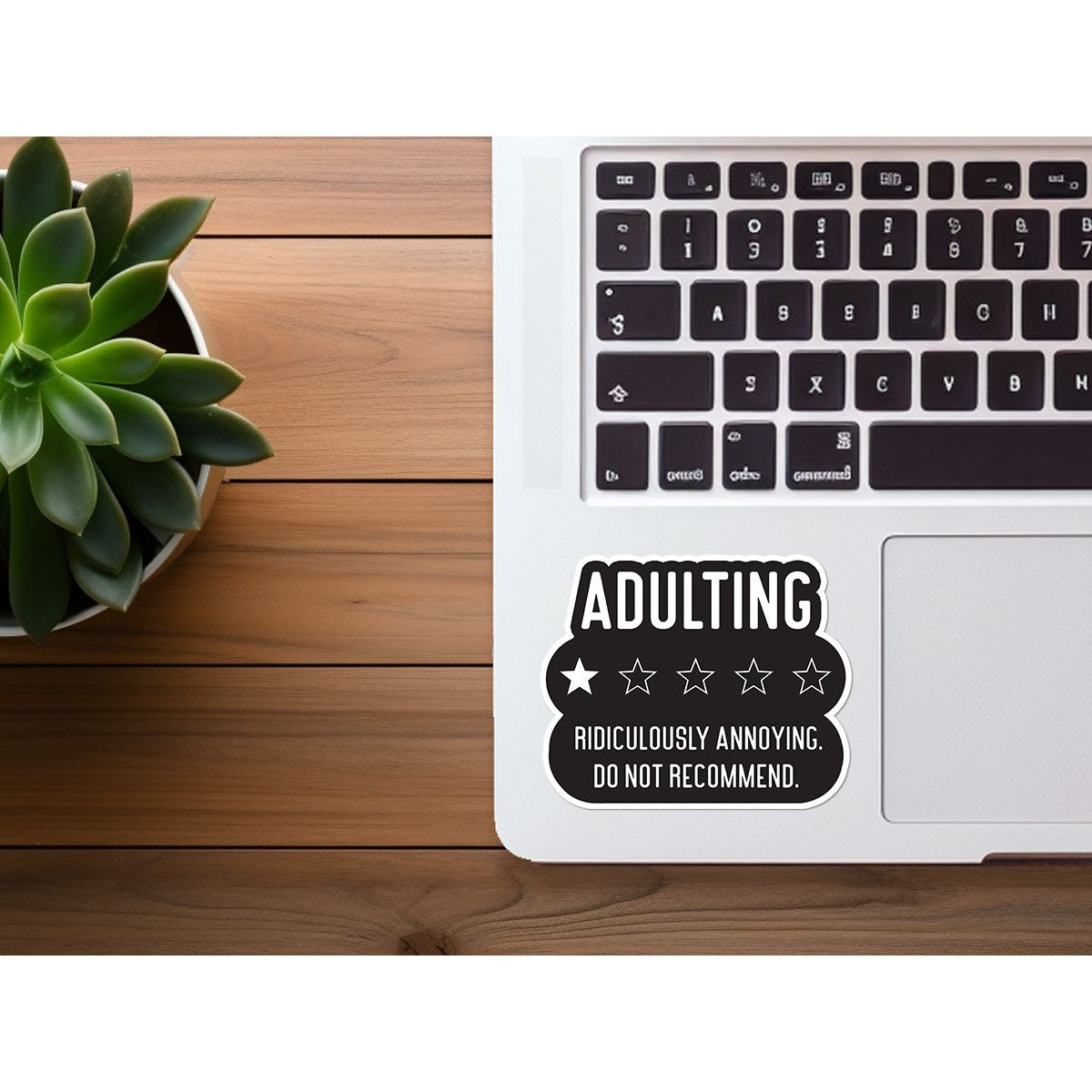 1 Star Adulting Review | Funny Sticker | Waterproof Vinyl
