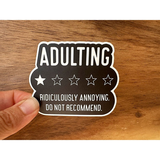 1 Star Adulting Review | Funny Sticker | Waterproof Vinyl