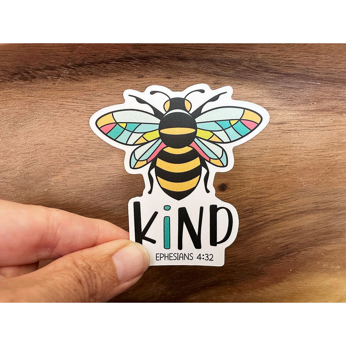Bee Kind | Colorful Scripture Sticker