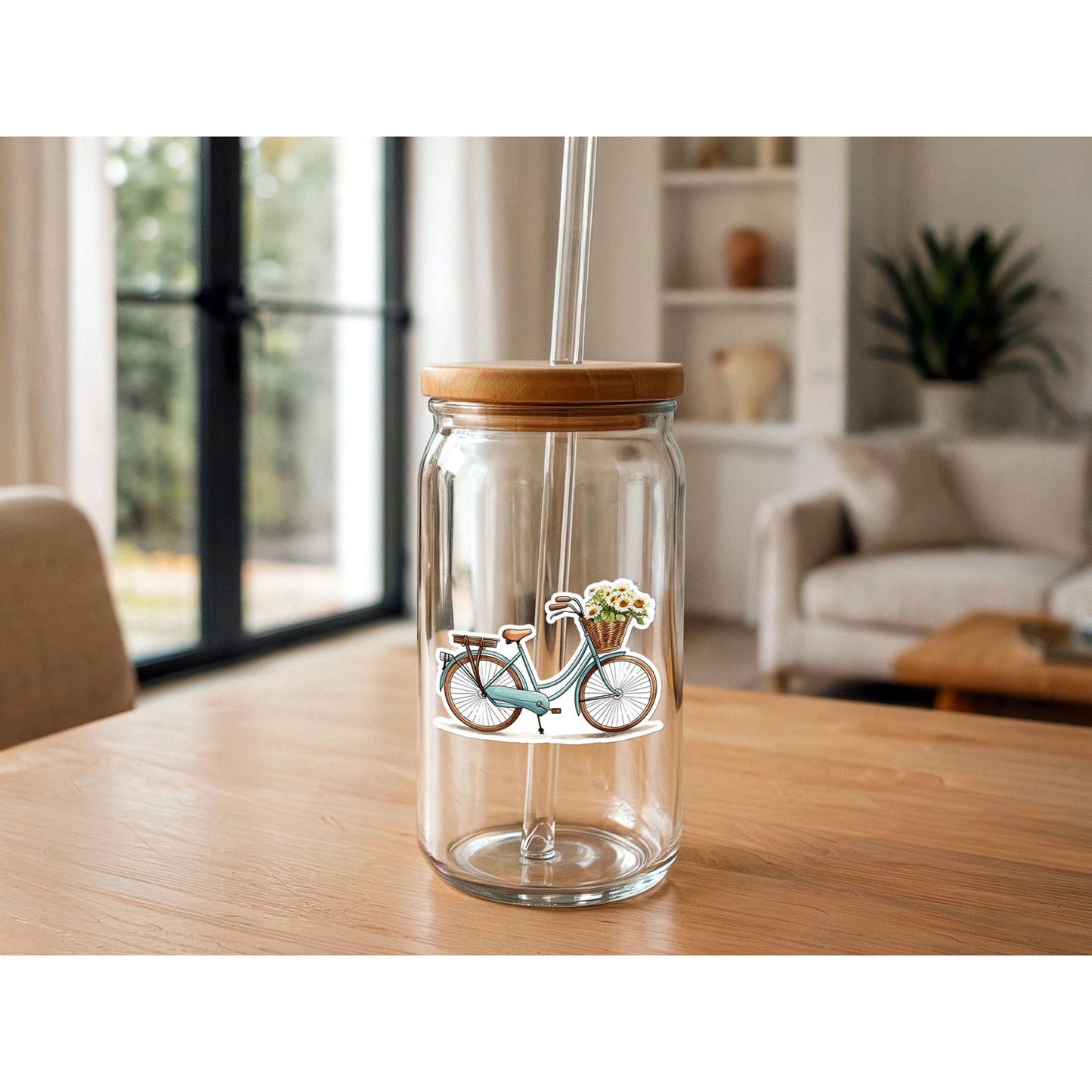 Retro Bike with Flowers | Cute Vinyl Sticker