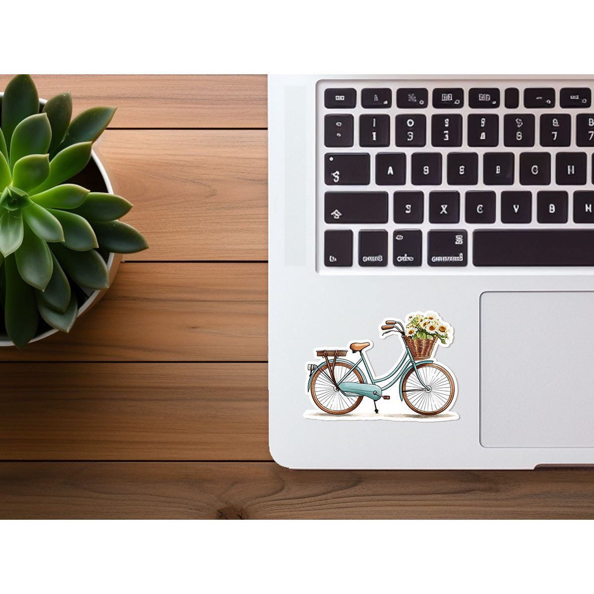 Retro Bike with Flowers | Cute Vinyl Sticker