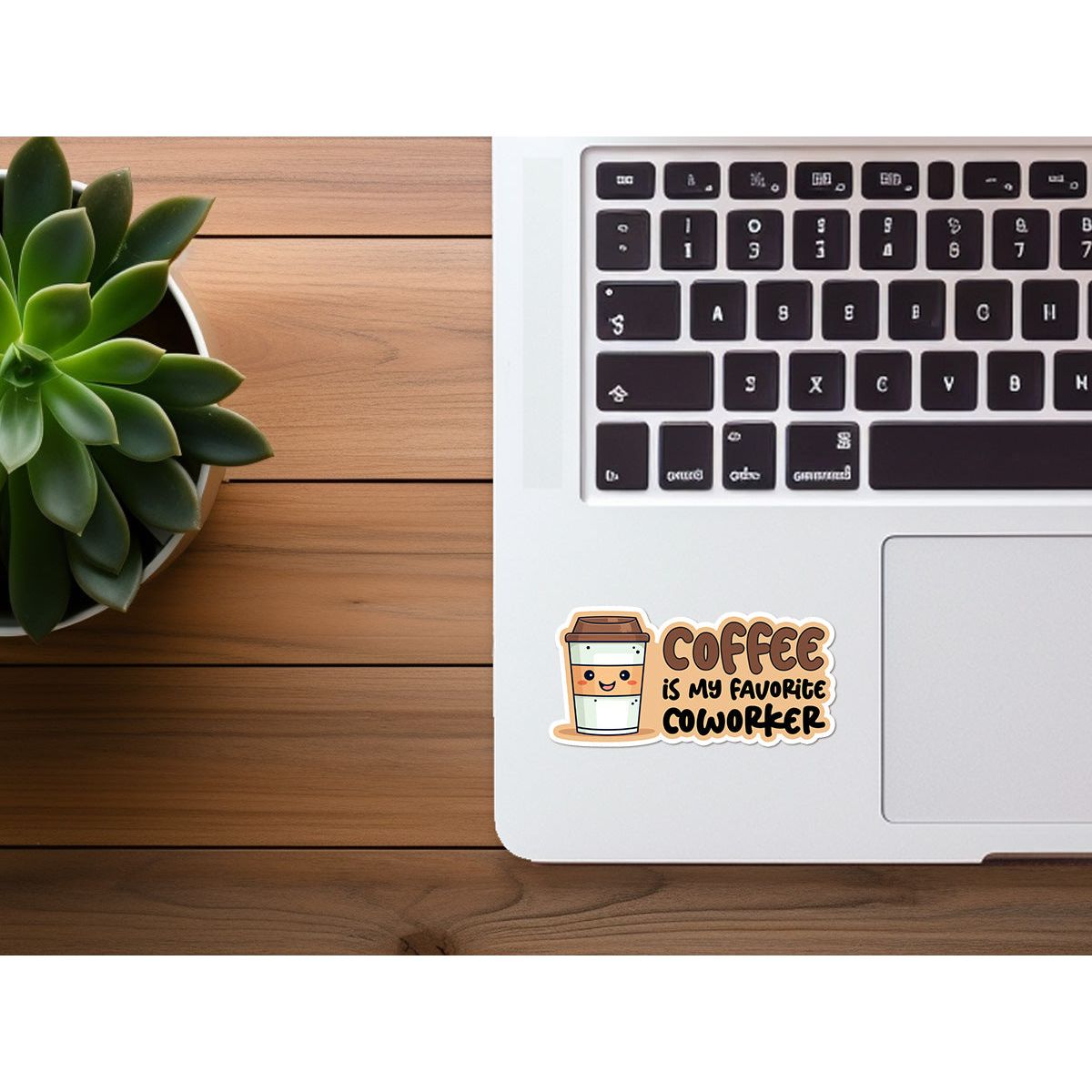 Coffee Is My Favorite Coworker | Funny Vinyl Sticker