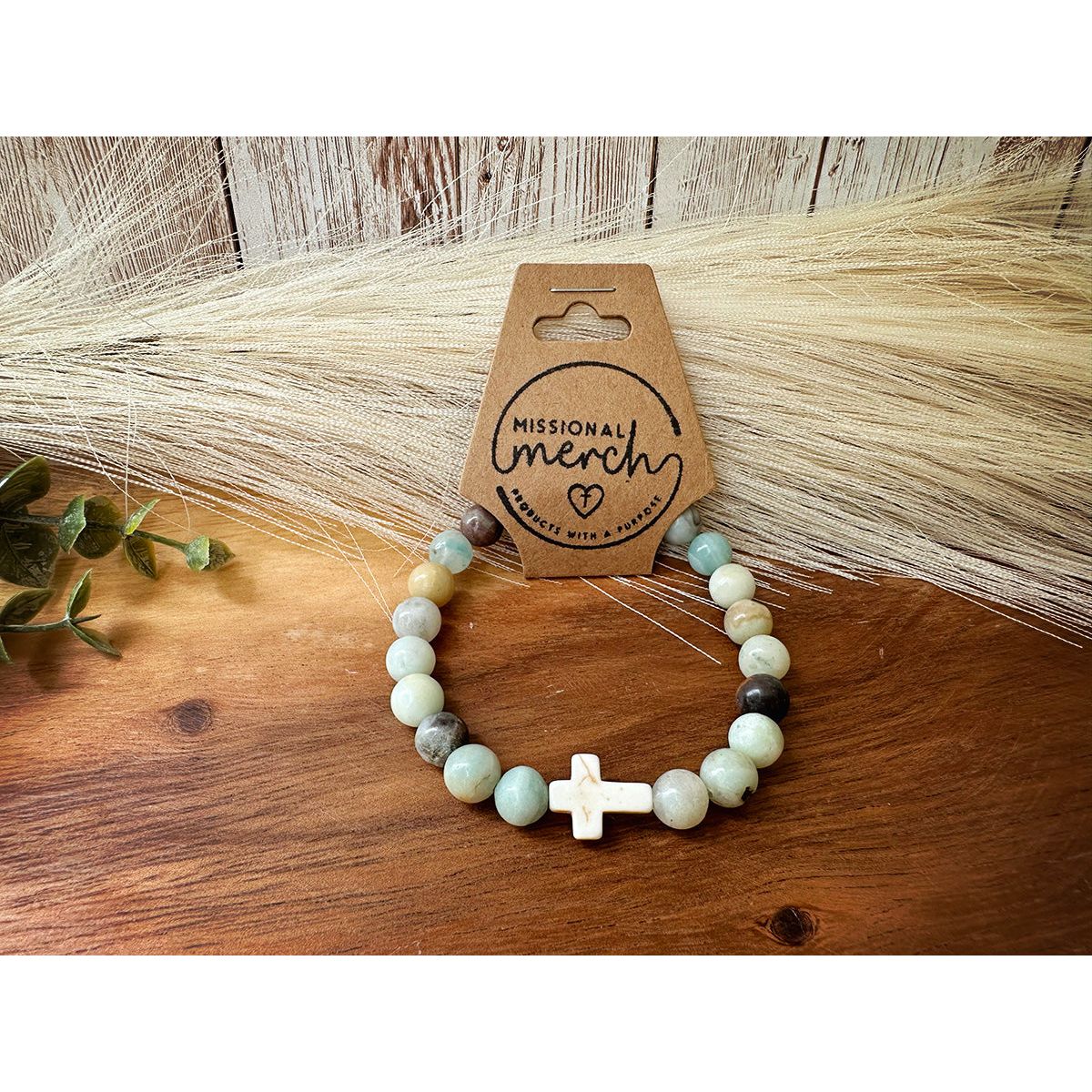 Cross Bracelet with Natural Stones | Many Color Options!