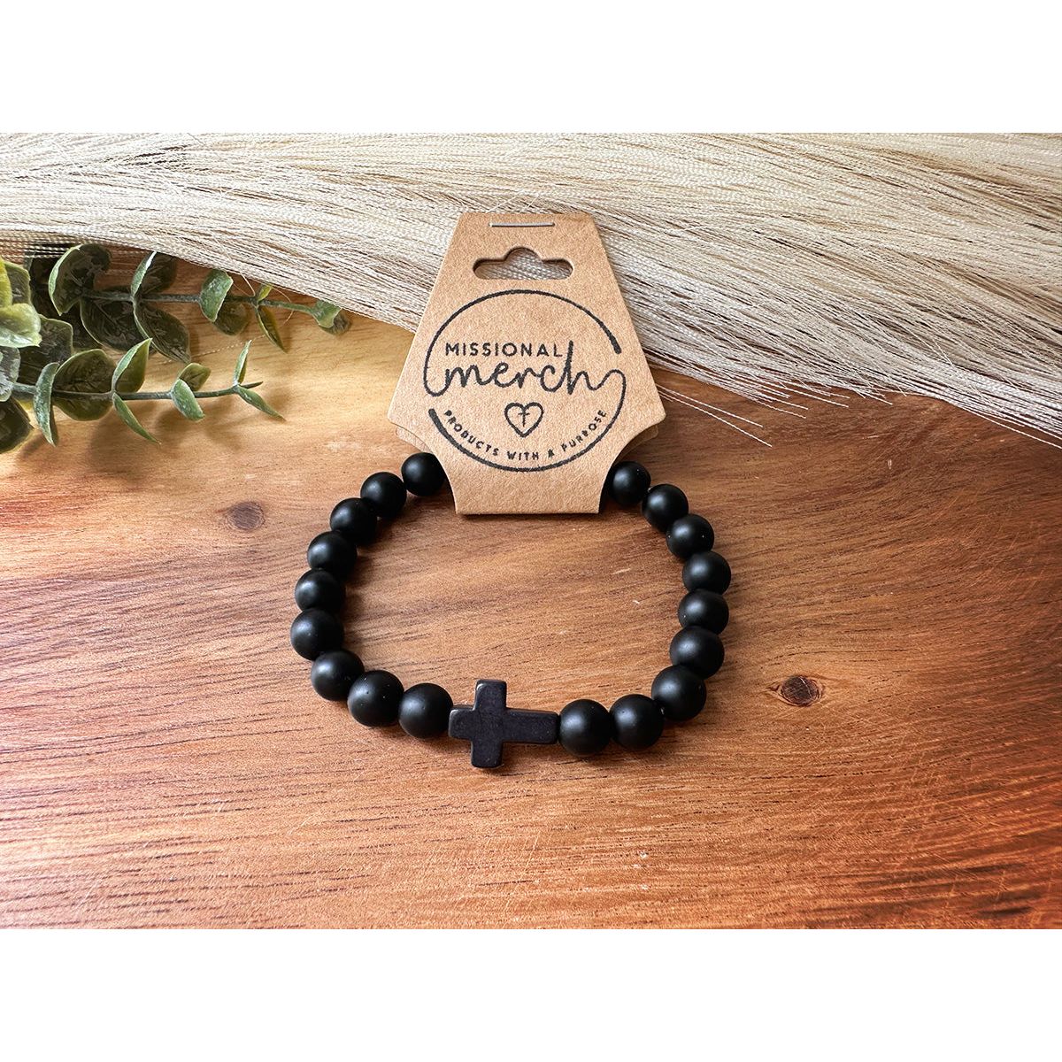 Cross Bracelet with Natural Stones | Many Color Options!