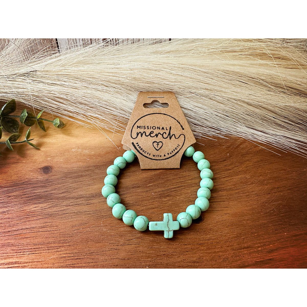 Cross Bracelet with Natural Stones | Many Color Options!