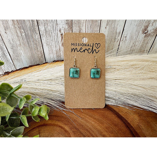 Dainty Turquoise Resin Earrings