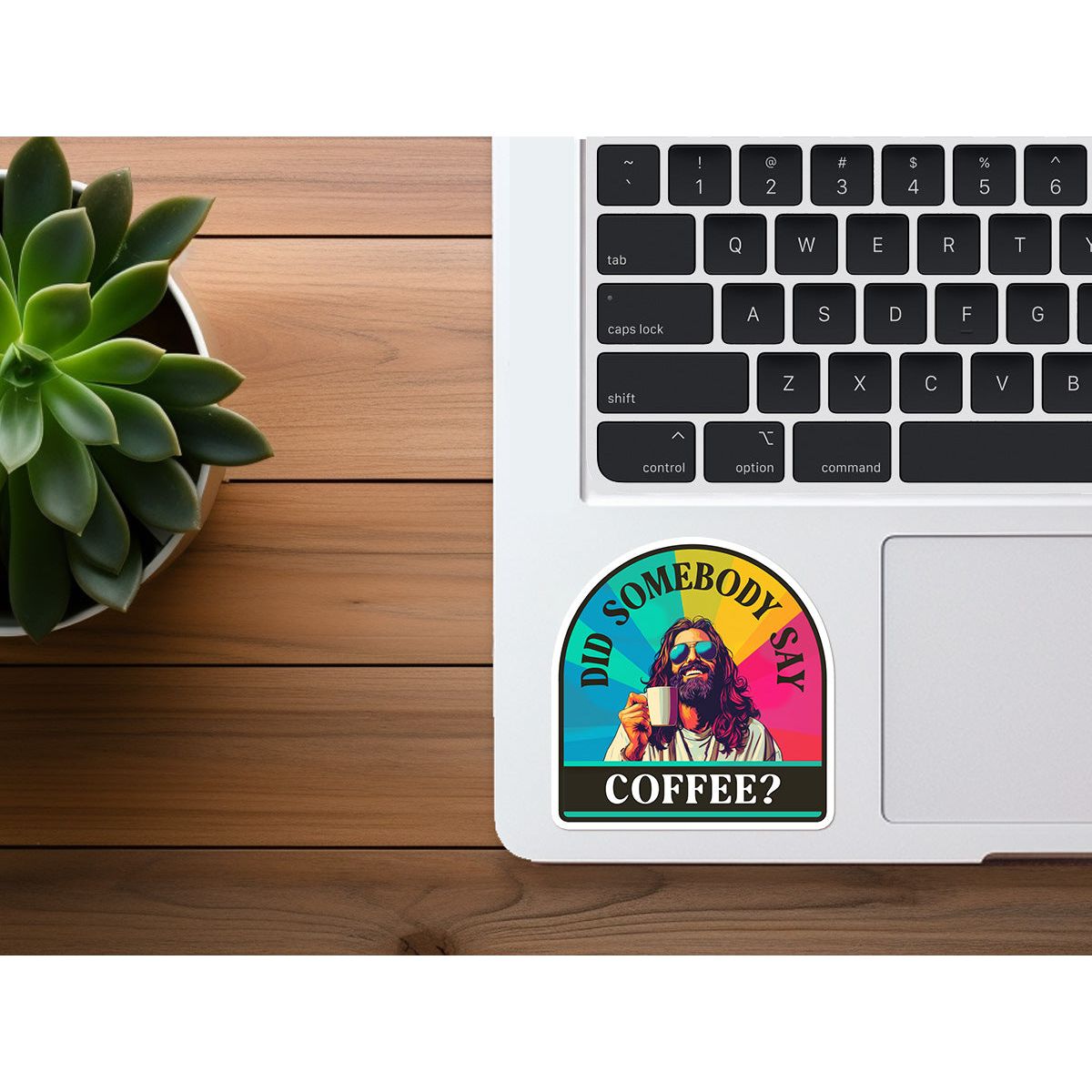 Did Somebody Say "Coffee?" | Jesus with Coffee Sticker