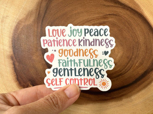 Fruits of the Spirit | Colorful Christian Sticker