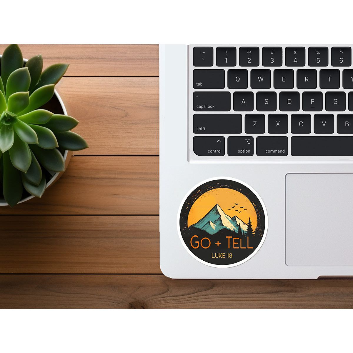 Go Tell It On The Mountain | Luke 1:8 Scripture Sticker