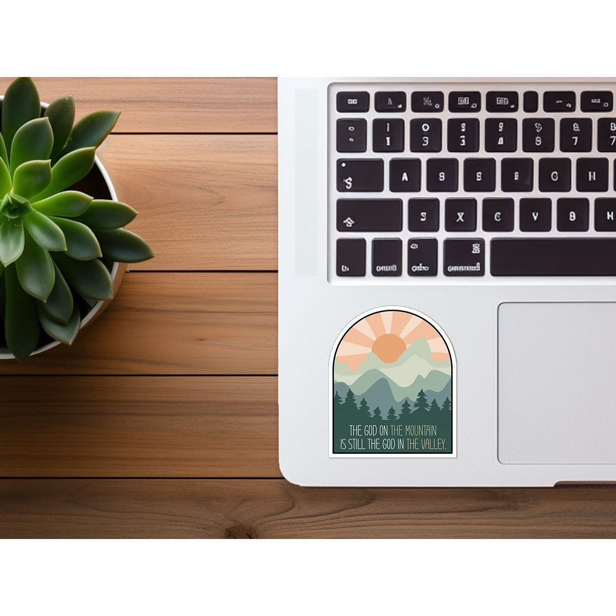 Mountain and Valley | Christian Sticker