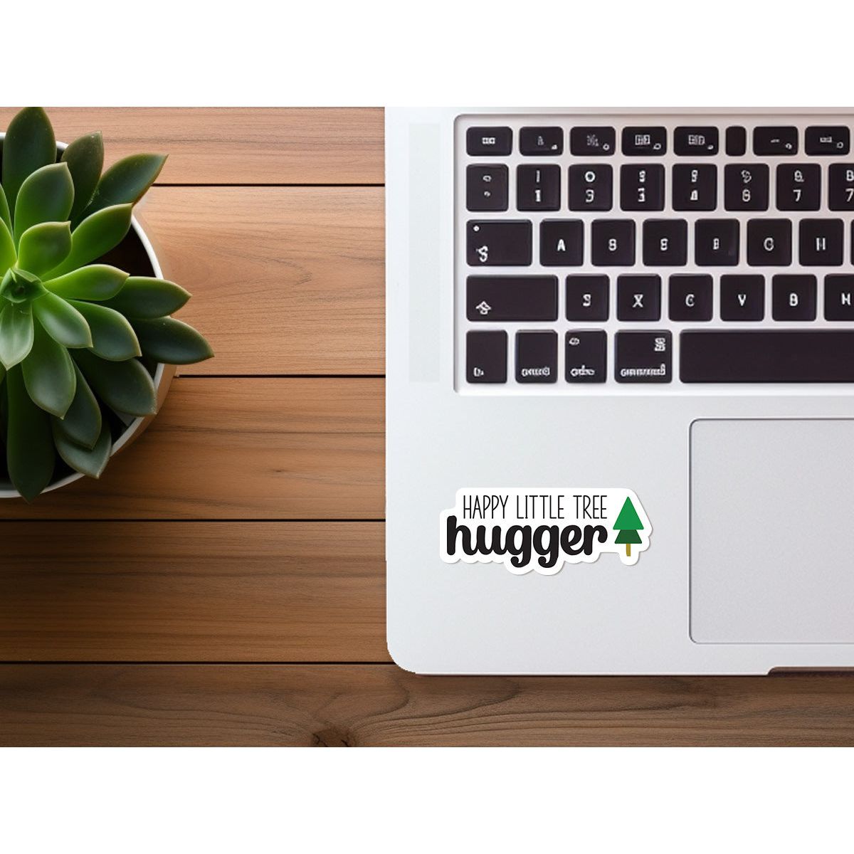 Happy Little Tree Hugger | Funny Nature Sticker