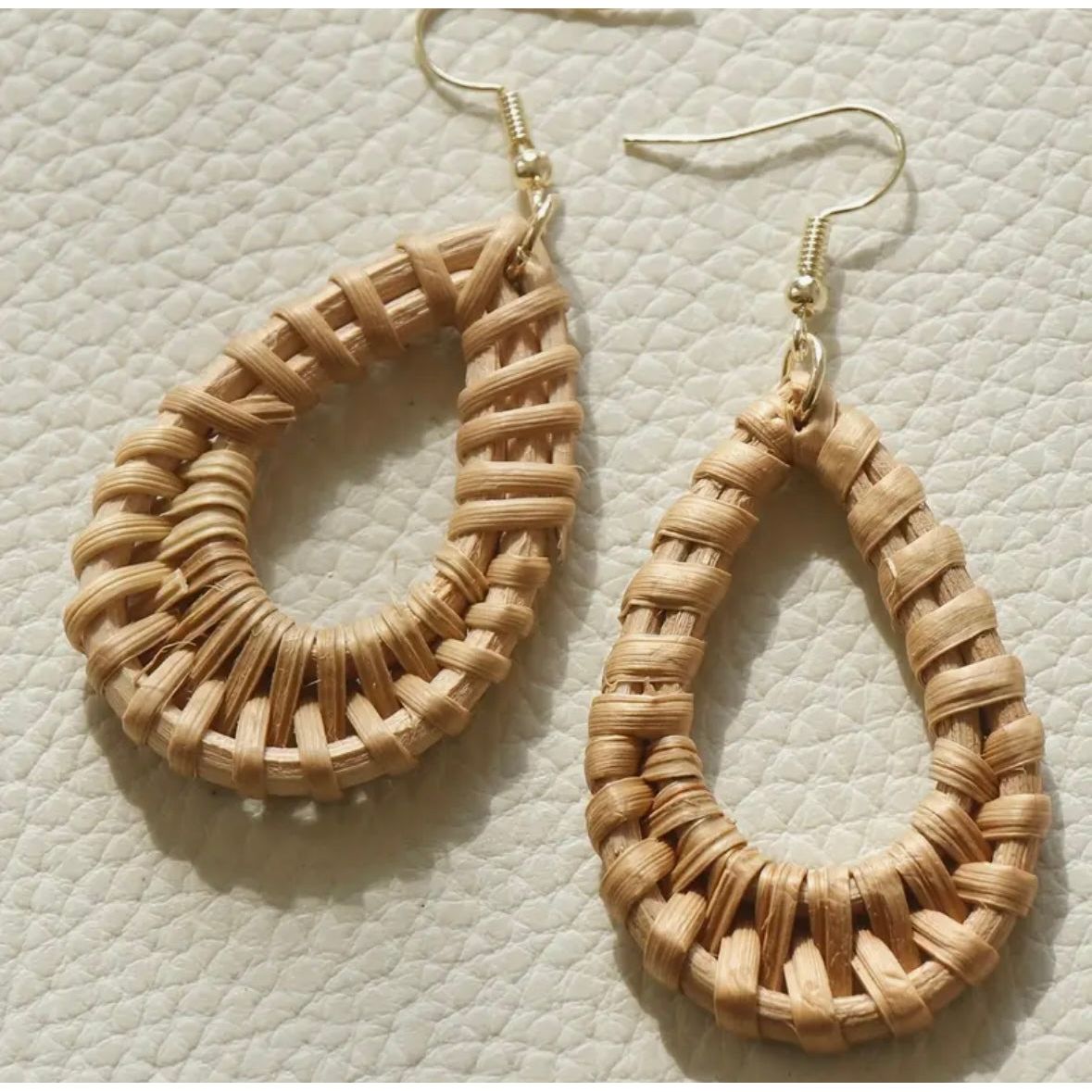 Woven Rattan Earrings | Earthy and Natural