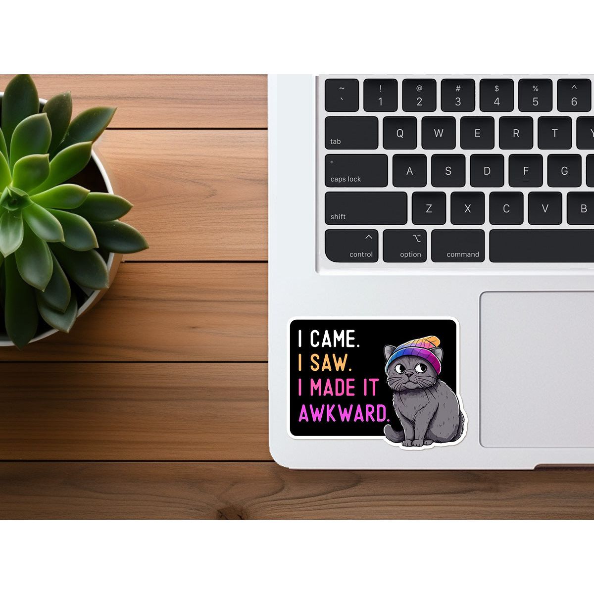 I Came, I Saw, I Made it Awkward | Funny Cat Sticker