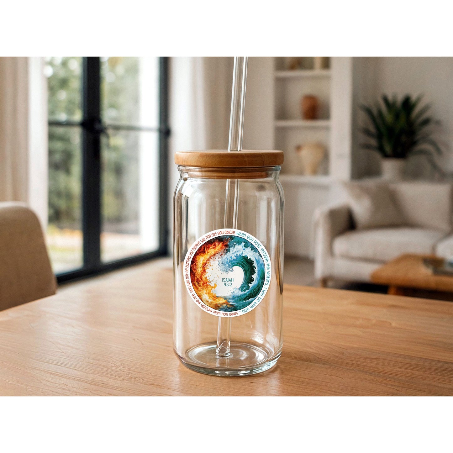 When You Pass Through The Waters - Isaiah 43:2 | Vinyl Christian Sticker