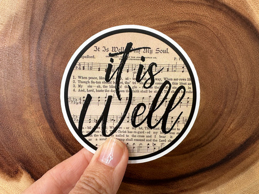 It Is Well With My Soul Sticker | Nostalgic Style