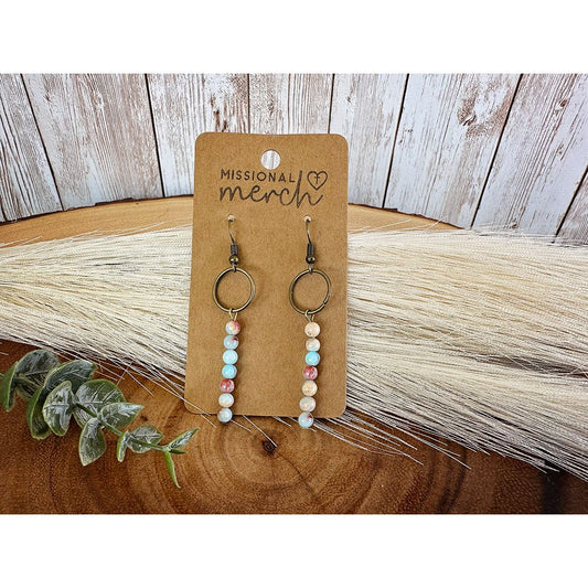 Serpentine Jasper Beaded Earrings
