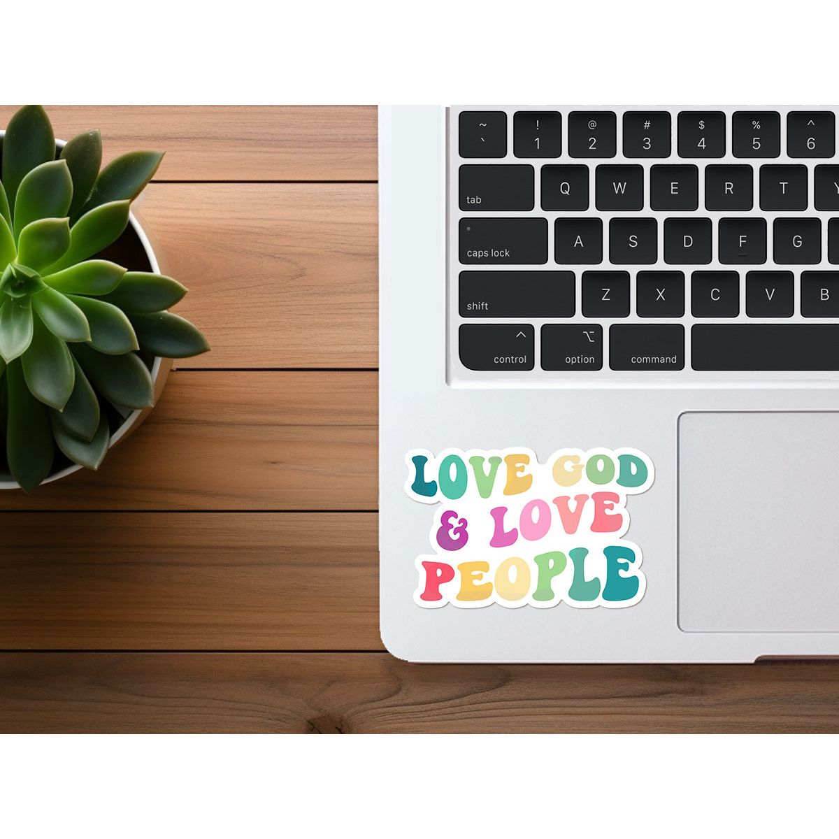 Love God, Love People | Retro Christian Sticker