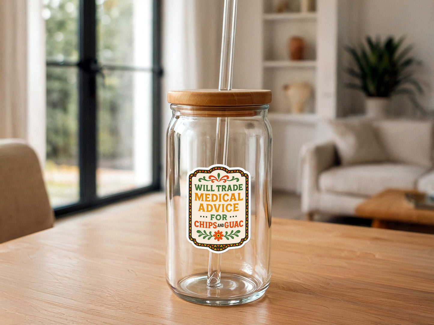 Will Trade Medical Advice For Chips and Guac | Funny Sticker