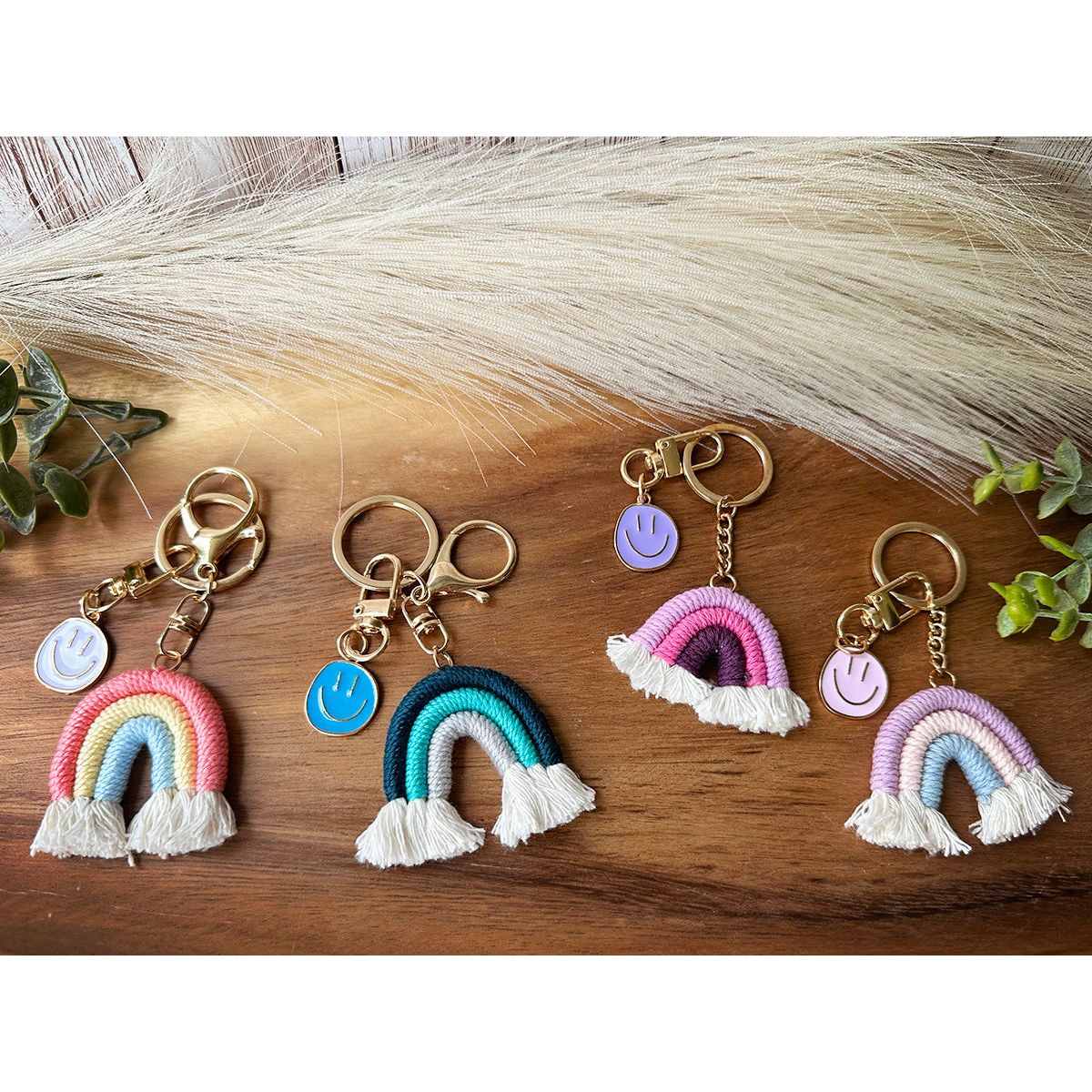 Smiley Face Enamel Keychains