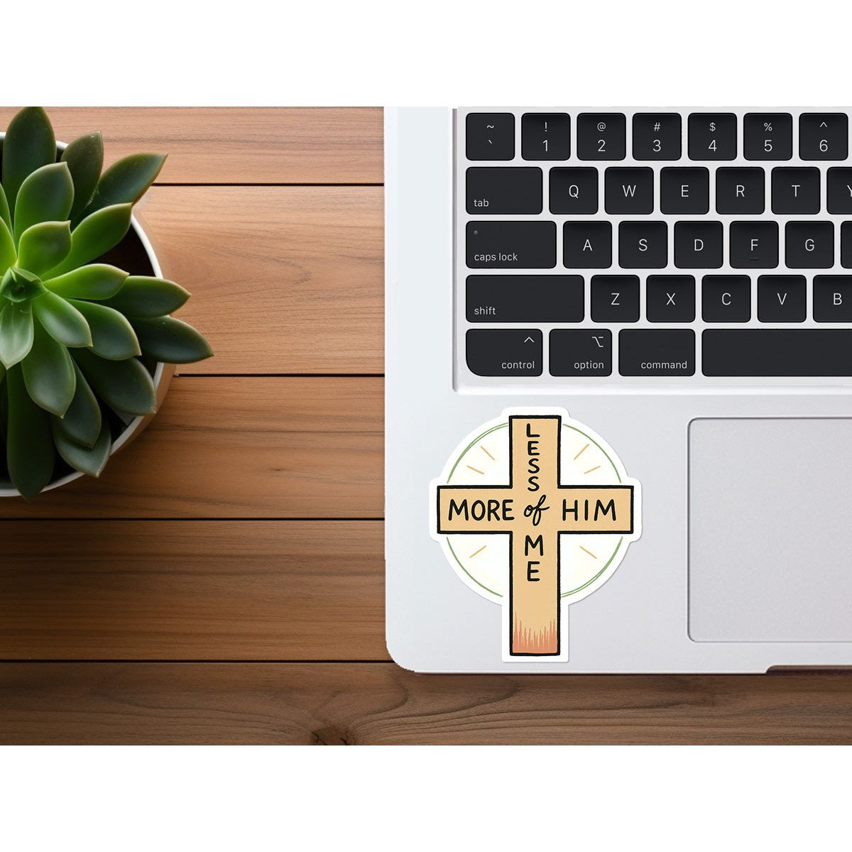 More of Him, Less of Me | Christian Sticker