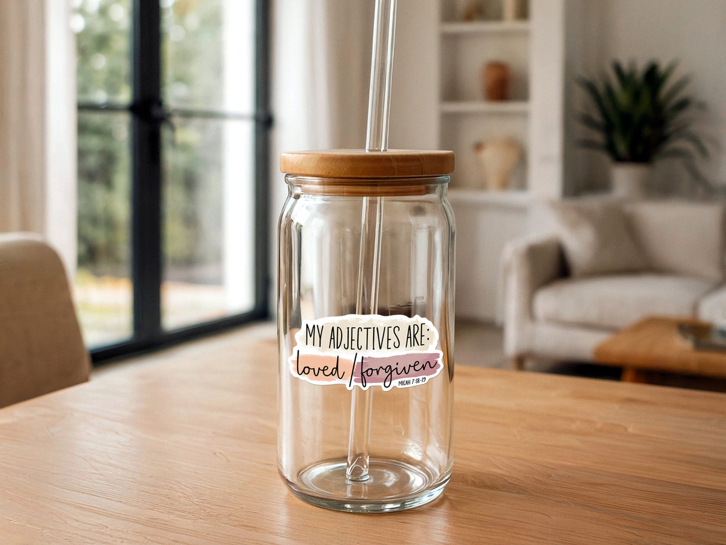 My Adjectives Are Loved/Forgiven | Vinyl Christian Sticker