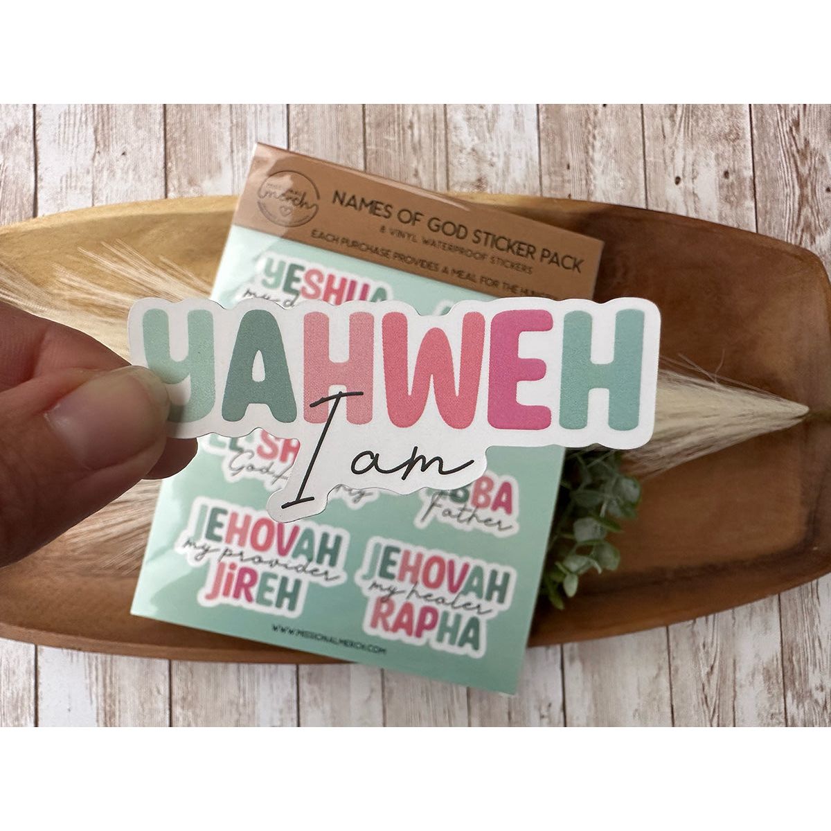 Waterproof Christian Sticker Sheets | Names of God and Biblical Affirmations