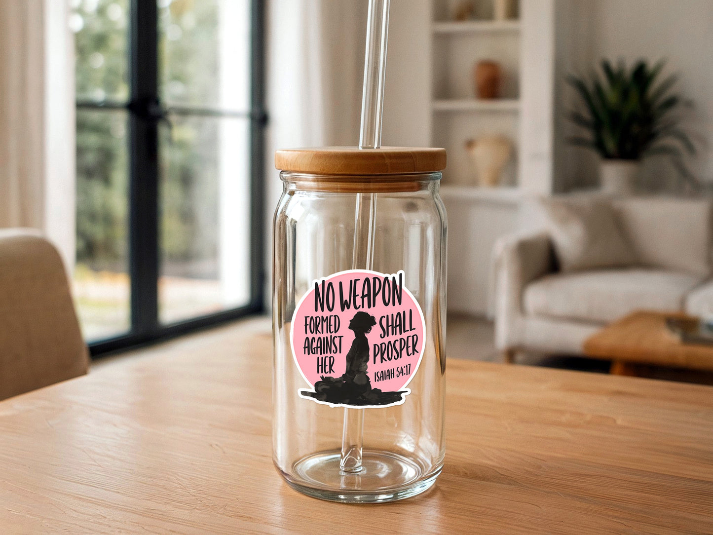 No Weapon Formed Against Her Shall Prosper | Vinyl Christian Sticker
