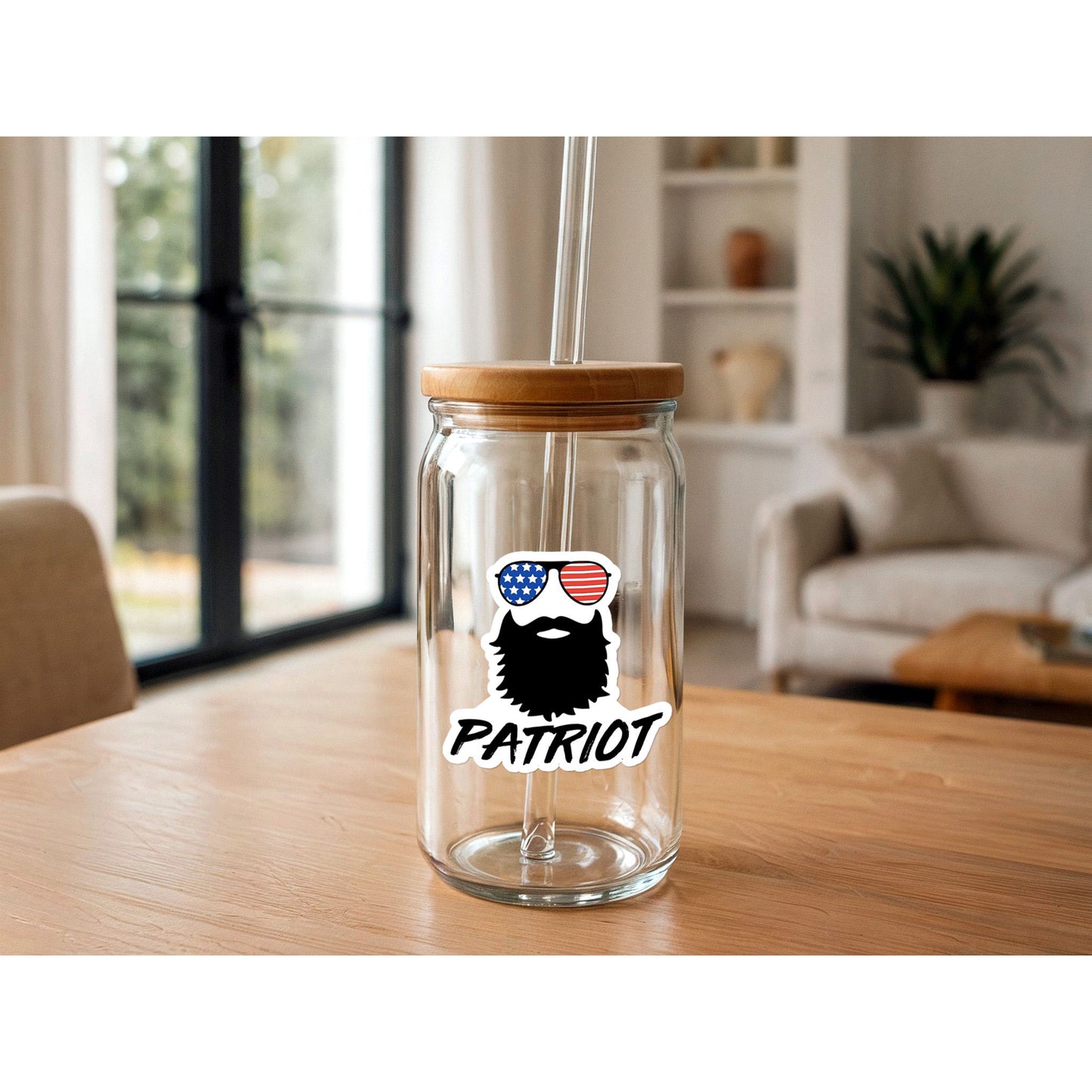 Patriot Bearded Man Sticker | Patriotic Sticker | America