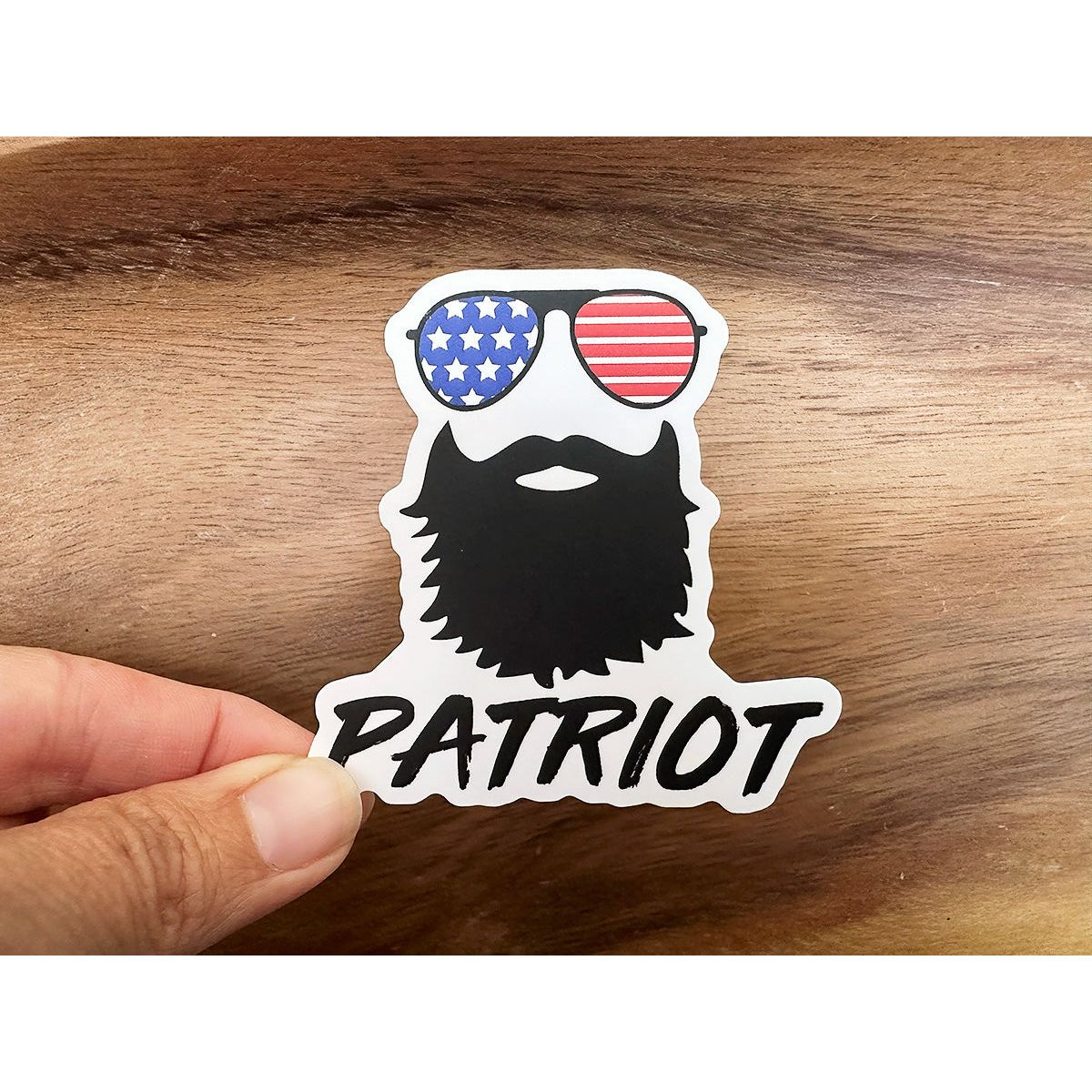 Patriot Bearded Man Sticker | Patriotic Sticker | America