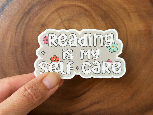 Reading Is My Self-Care Sticker | Cute Floral Sticker
