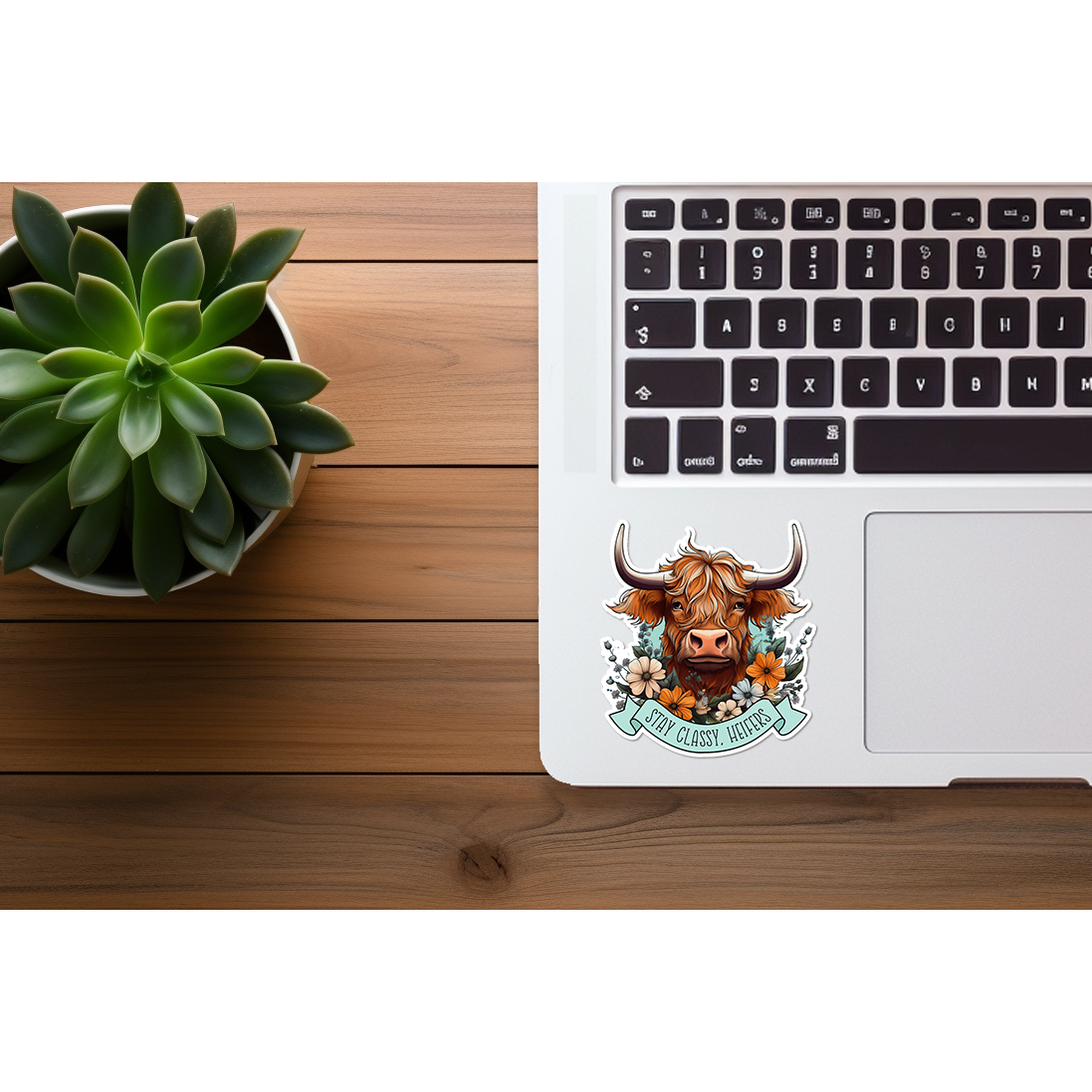Stay Classy | Highland Cow | Funny Vinyl Sticker