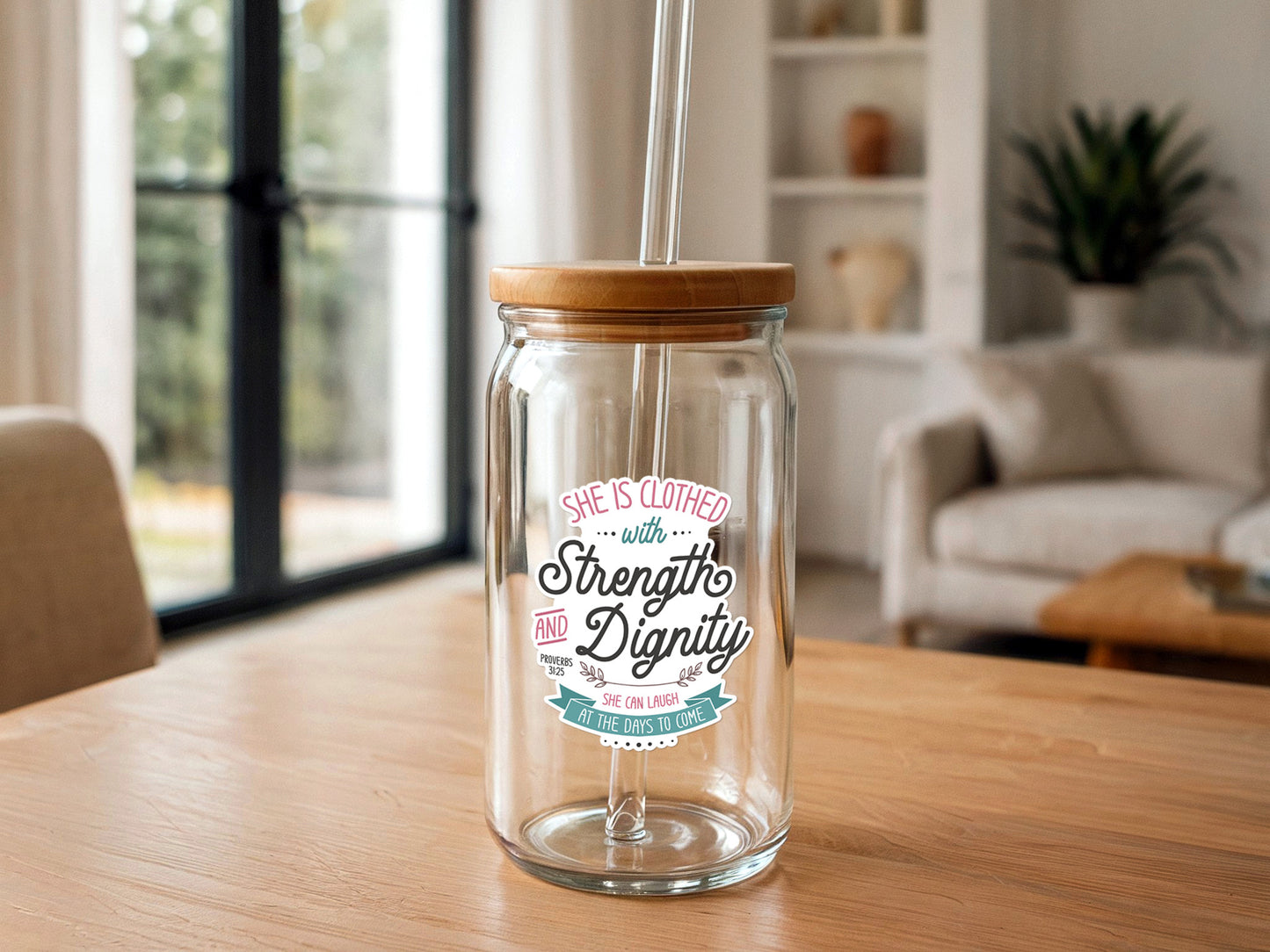 She Is Clothed With Strength & Dignity | Vinyl Christian Sticker