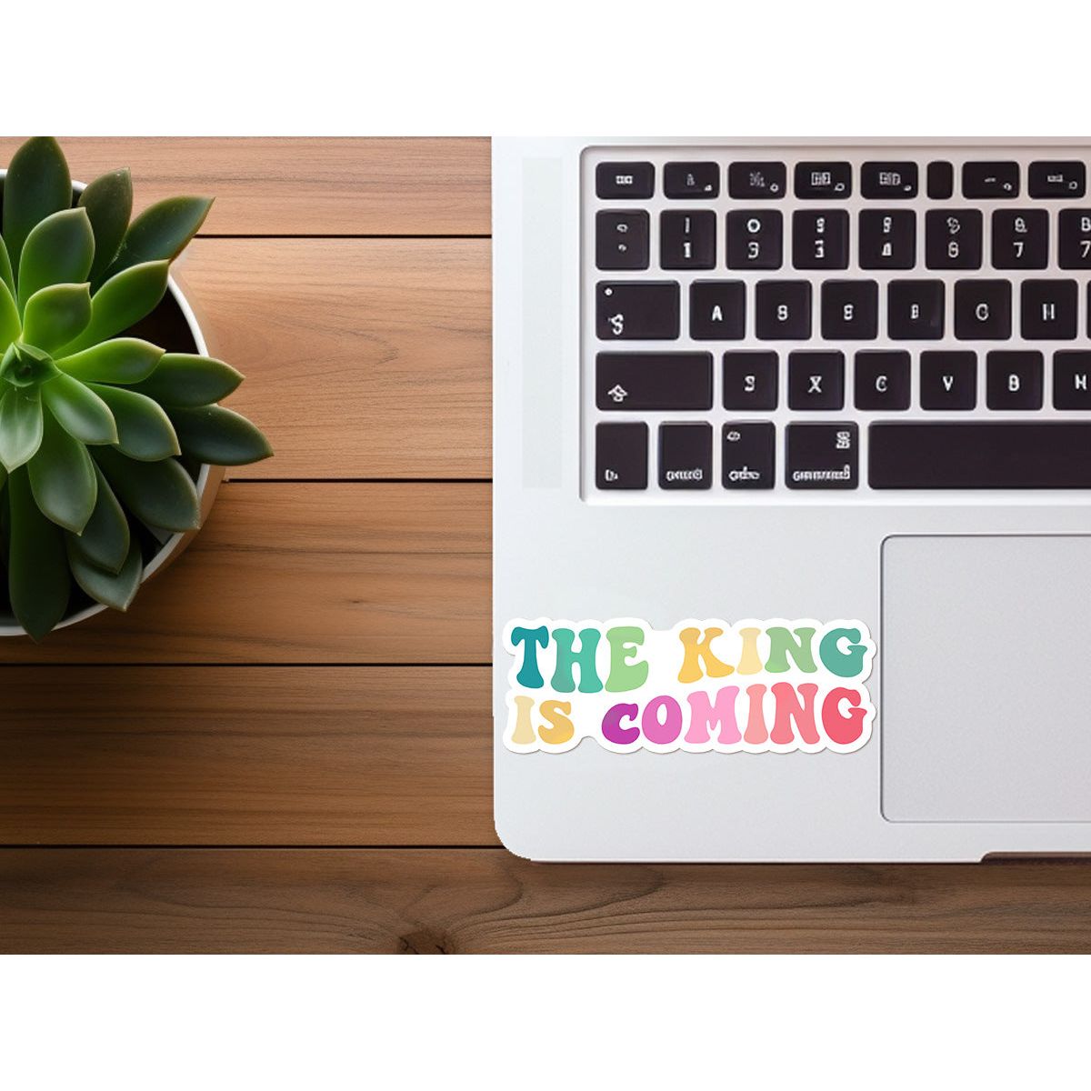 The King is Coming - Text Version | Christian Sticker