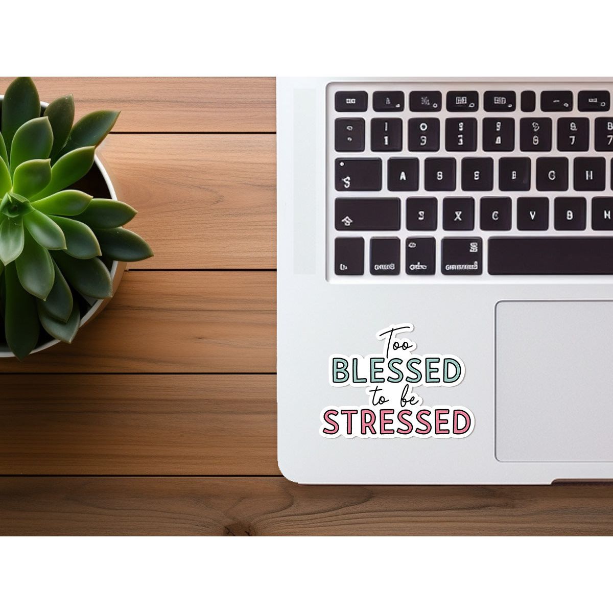 Too Blessed To Be Stressed | Waterproof Vinyl Sticker