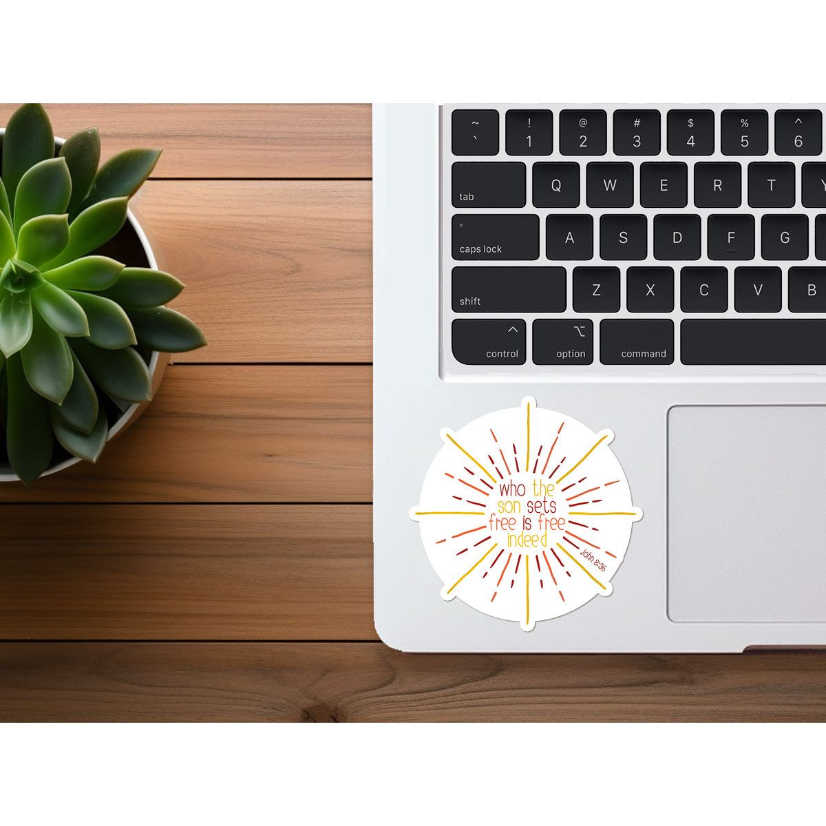 Who the Son Sets Free Is Free Indeed | Christian Sticker