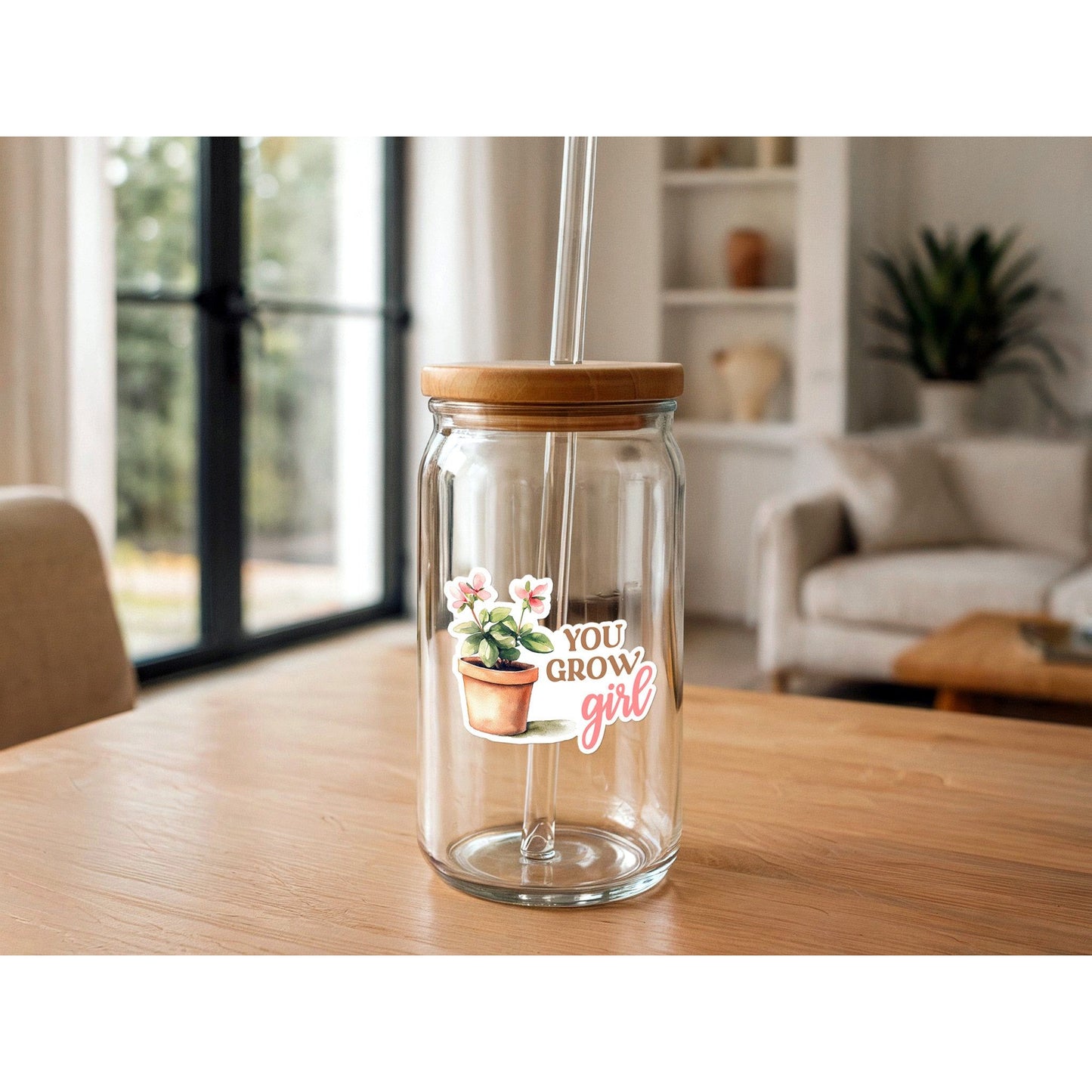 You Grow Girl | Cute Plant Sticker | Plants