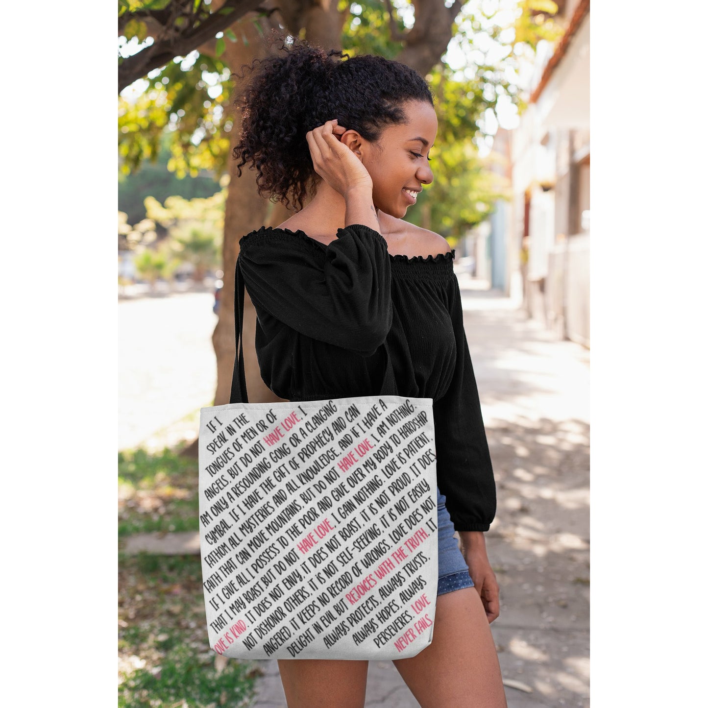 1 Corinthians 13 Love Tote Bag for Women