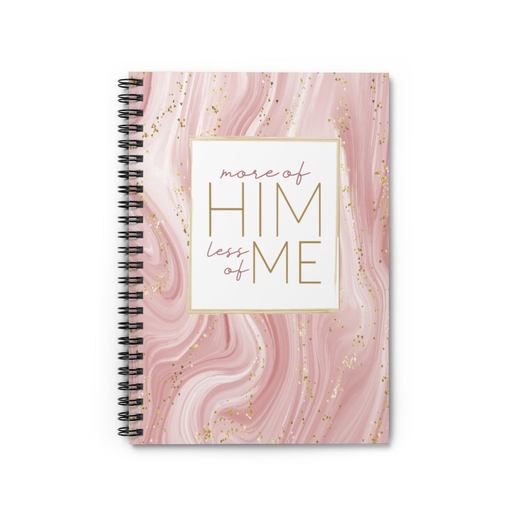 More of Him Less of Me Spiral Notebook