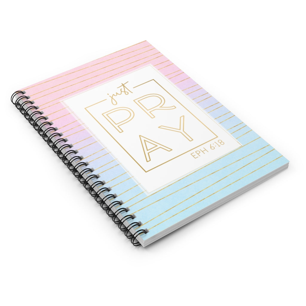 Just Pray Ombre Spiral Notebook