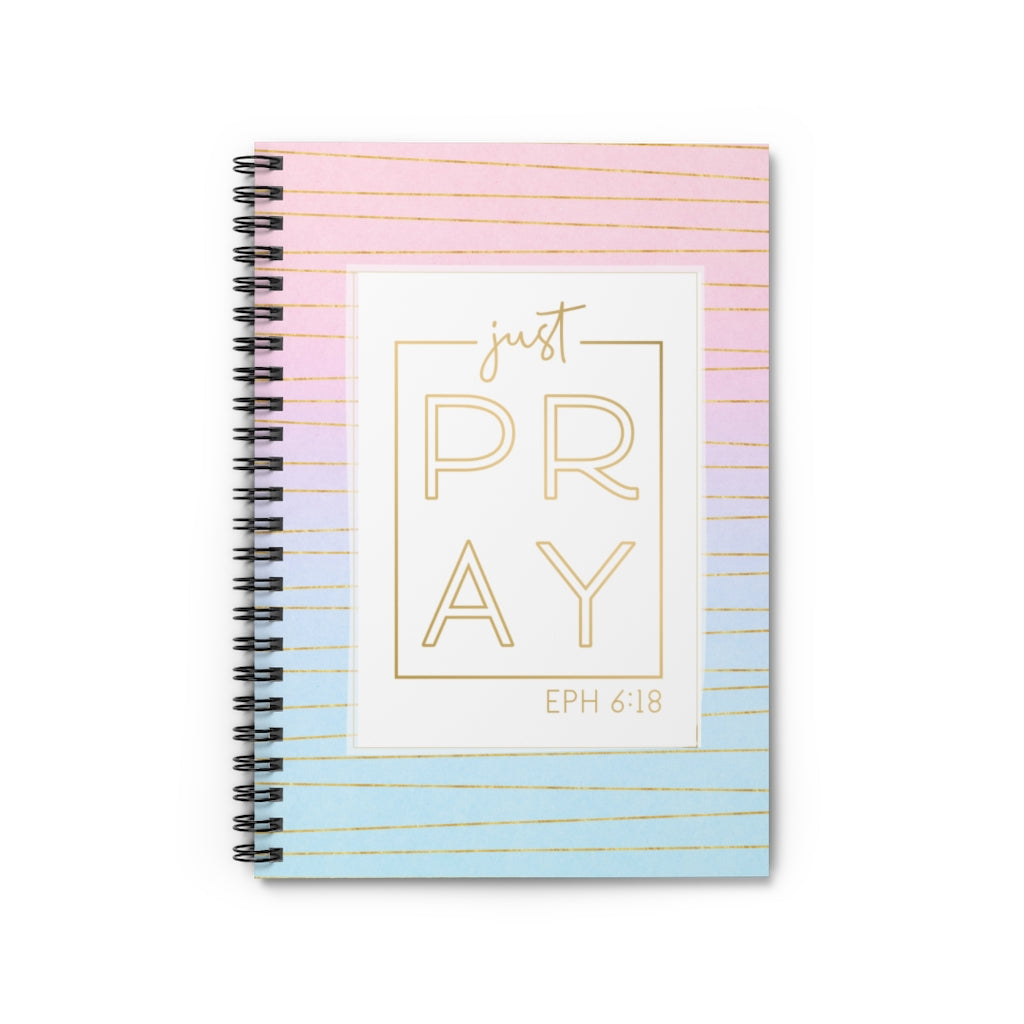 Just Pray Ombre Spiral Notebook