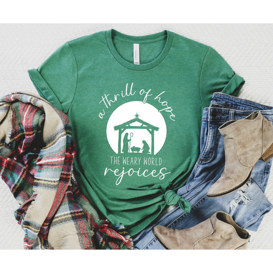 A Thrill of Hope | O Holy Night Short Sleeve Shirt