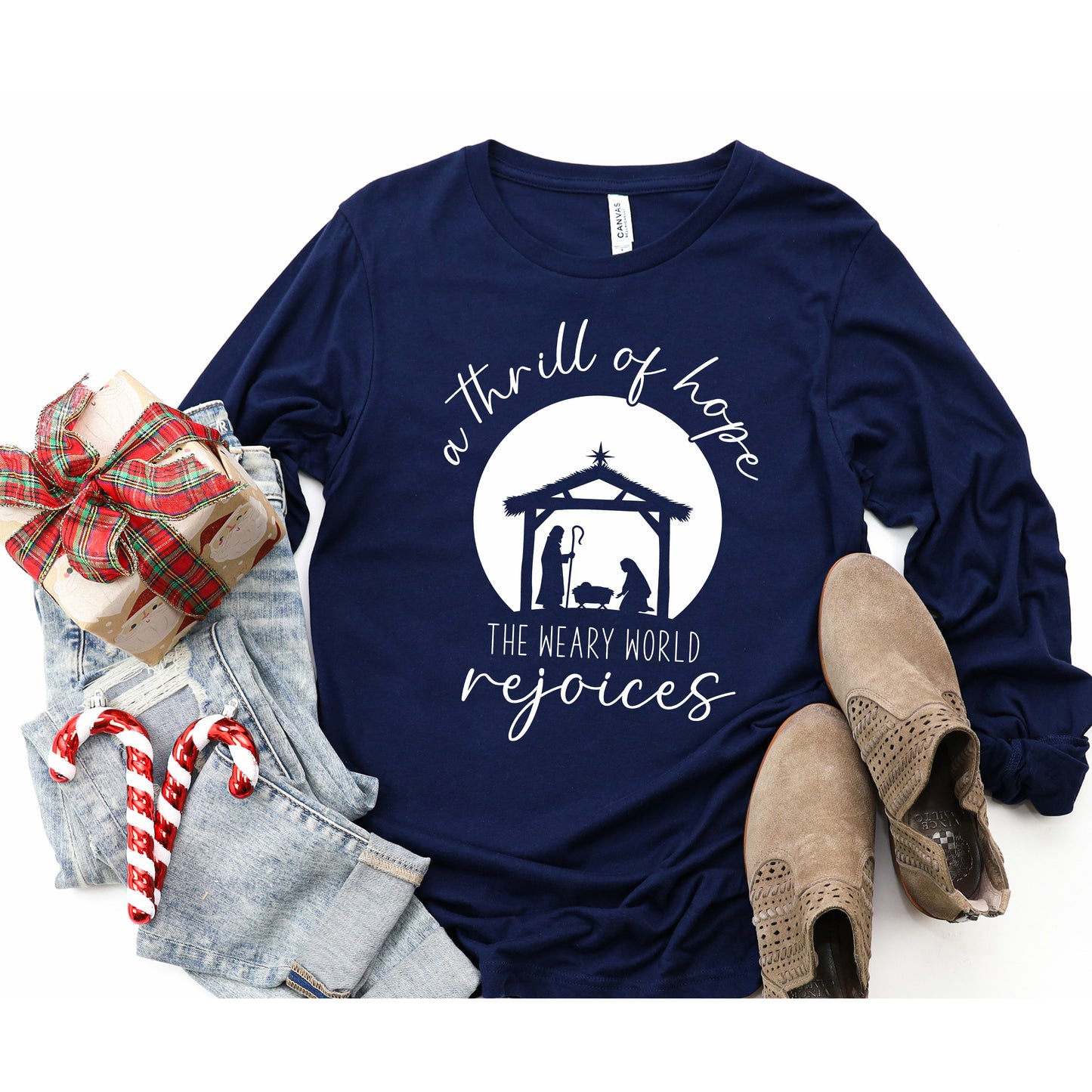 A Thrill of Hope | O Holy Night Long Sleeve Shirt