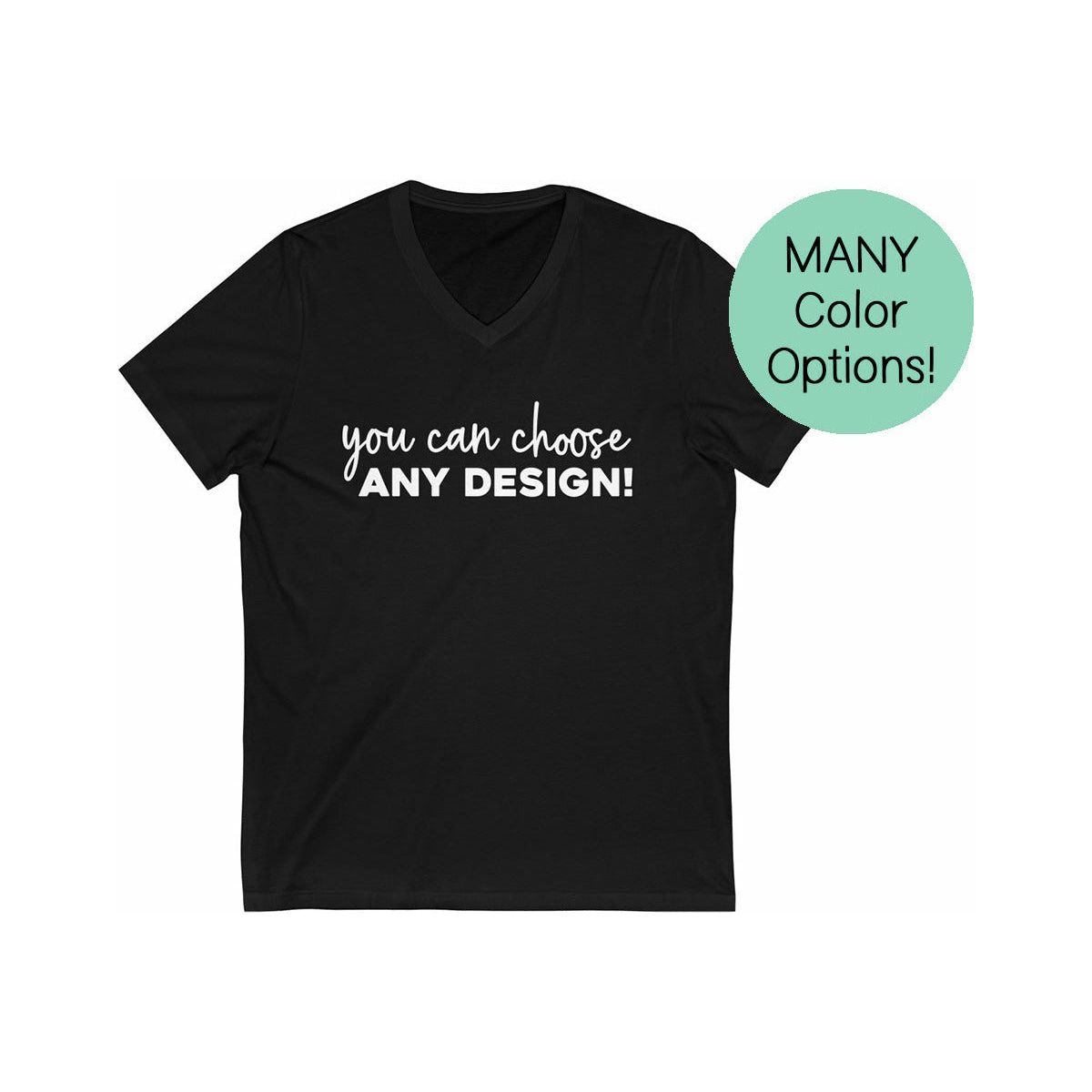 Any Design on a V-Neck Tee