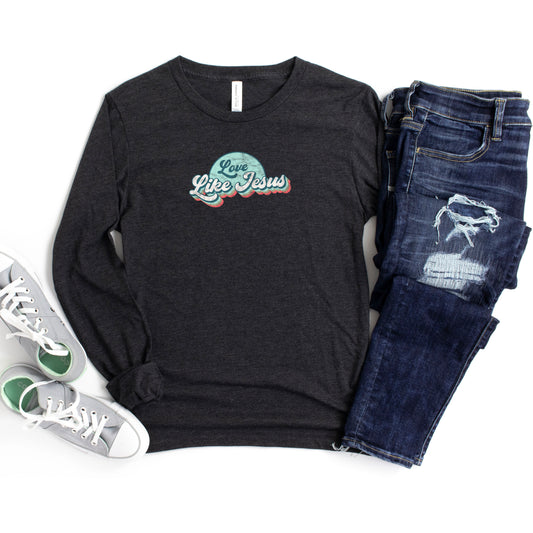 Love Like Jesus | Vintage-Inspired Long Sleeve Shirt for Women
