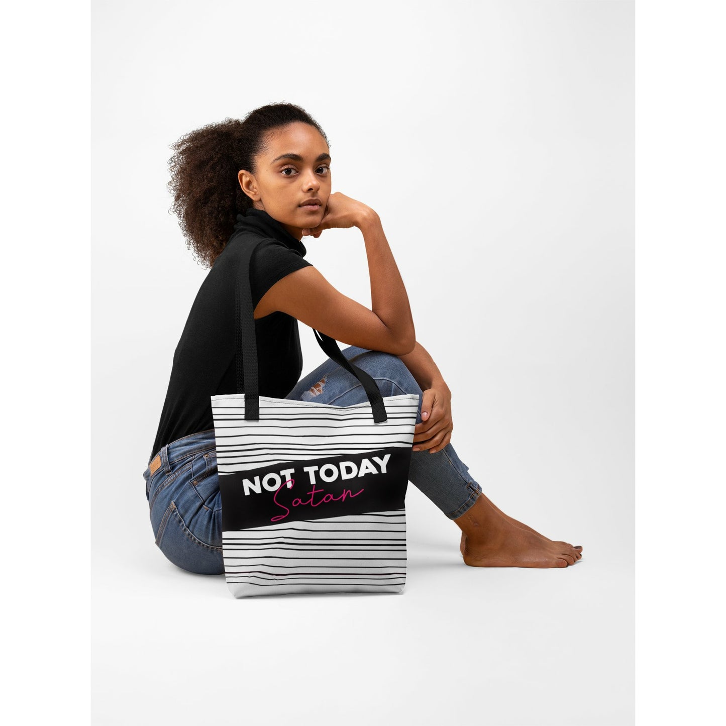 Not Today Satan Tote Bag for Women