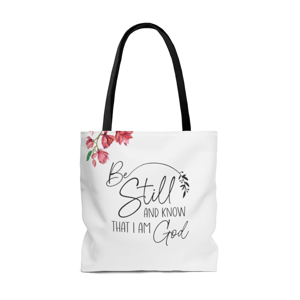 Be Still and Know That I am God | Floral Tote Bag for Women
