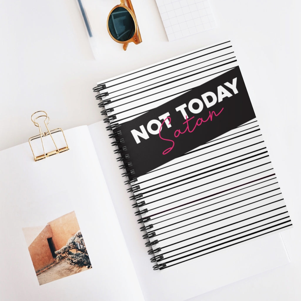 Not Today Satan Spiral Notebook