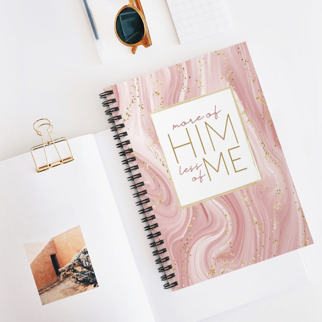 More of Him Less of Me Spiral Notebook