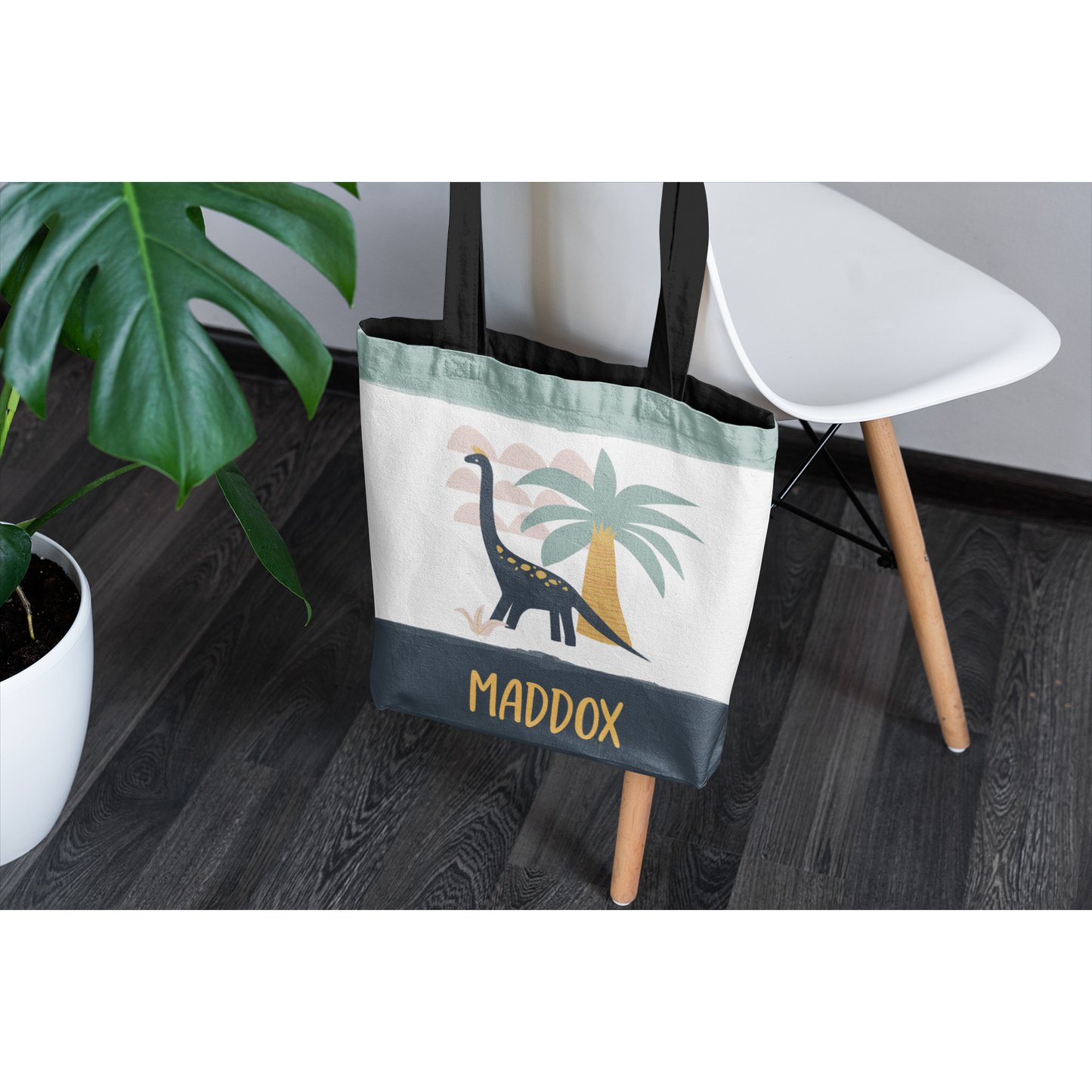 Customizable Dino Tote Bag